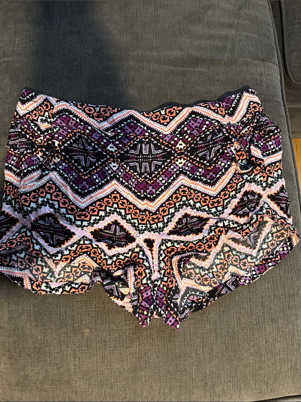 Express Women’s Chevron Shorts - Purple & Peach